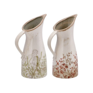 Set 2 carafe decorative ceramica multicolora 15,5 x 11 x 26,5 cm
