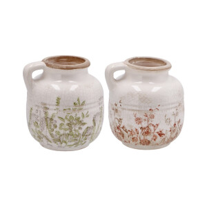 Set 2 vaze flori ceramica multicolora 16 x 15 x 16 cm 