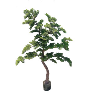Bonsai verde artificial in ghiveci 24,5 x 230 cm