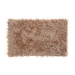 Covoras blana artificiala maro 140 x 55 cm