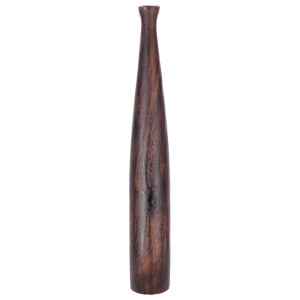 Vaza flori lemn maro inchis 10 x 80 cm