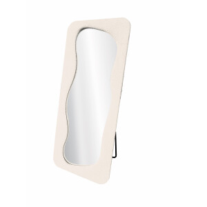 Oglinda pardoseala textil bej buclat 70 x 170 cm