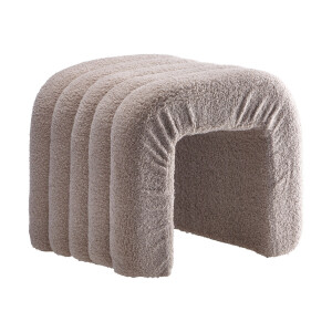 Taburet textil maro buclat 44 x 35 x 38 cm