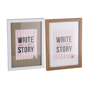 Set 2 rame foto perete mdf maro, alb 50 x 70 cm