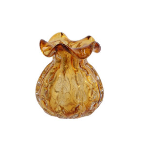 Vaza flori sticla maro 15 x 18 cm