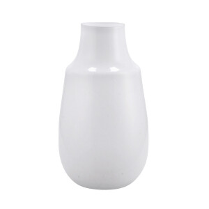 Vaza flori sticla alba 14,5 x 27 cm