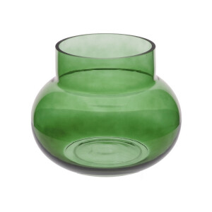 Vaza flori sticla verde 21 x 20 cm