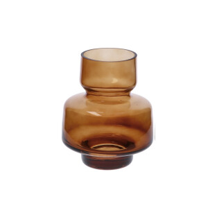 Vaze flori sticla maro 14 x 15 cm