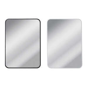 Set 2 oglinzi perete aluminiu alb negru 60 x 90 cm