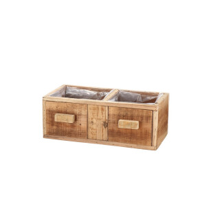 Ghiveci flori lemn maro 40 x 20 x 15 cm