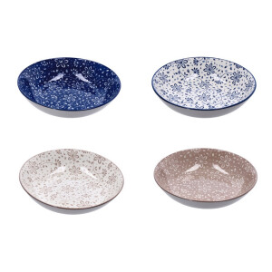 Set 4 boluri portelan multicolor 20.5 cm