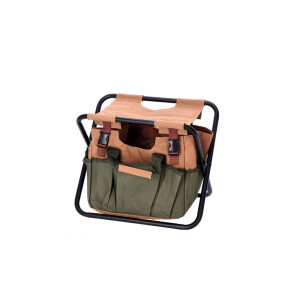 Taburet gradina, pliabil cu spatiu depozitare 28 x 40 x 33 cm