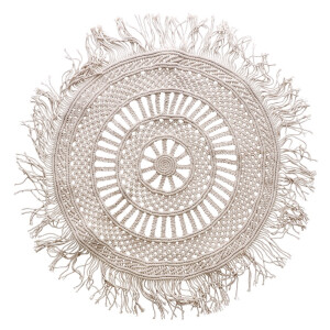 Covoras rotund bumbac crem 100 cm