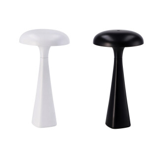 Set 2 veioze control tactil, plastic alb negru  14 x 28 cm