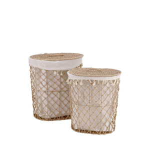 Set 2 cosuri rufe maro crem 40 x 30 x 45, 46 x 34 x 52 cm