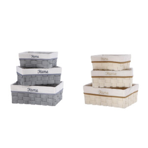 Set 6 cosuri depozitare  28,5 x 18 x 11, 33 x 22,5 x 13, 38 x 28 x 15 cm