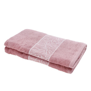 Prosop baie bumbac roz 90 x 140 cm