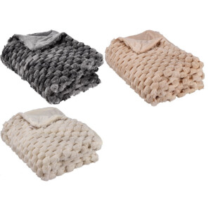 Set 3 paturi textil multicolor 200 x 220 cm