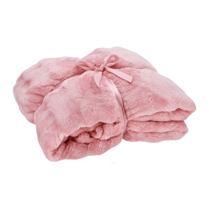 Patura textil roz 130 x 160 cm