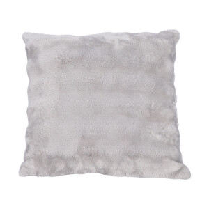 Perna decorativa textil gri 45 x 45 cm