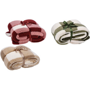 Set 3 paturi textil multicolor 150 x 200  cm