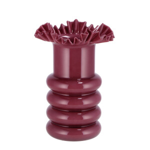 Vaza flori sticla roz 21 x 30 cm