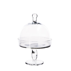 Platou cu cupola sticla transparenta 18 x 25 cm