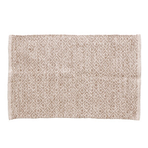 Covoras bumbac maro alb Jordi 60 x 120 cm