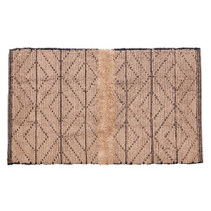 Covoras bumbac maro negru Peres 60 x 120 cm