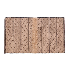 Covor bumbac maro negru 90 x 150 cm