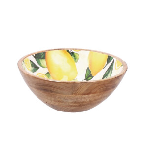 Bol lemn multicolor Lamai Yari 25 x 10 cm