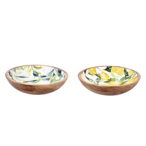 Set 2 boluri lemn multicolor Yari 30 x 7 cm 