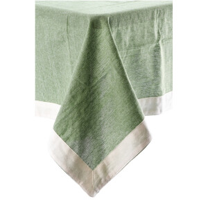 Fata masa bumbac verde alb 140 x 320 cm