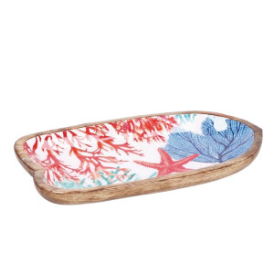 Platou lemn multicolor Maela 35 x 20 x 4 cm