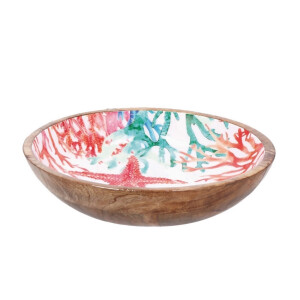 Bol lemn multicolor Maela 30 x 7 cm