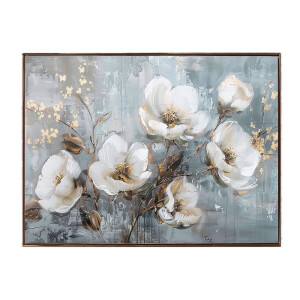 Tablou decorativ oleografie pe panza Flowers 45 x 60 cm
