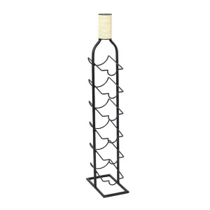 Suport 6 sticle vin fier negru 13,5 x 24 x 84,5 cm