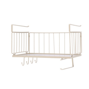 Etajera suspendabila fier crem 36 x 24 x 25,5 cm