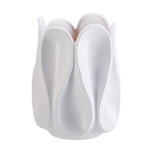 Vaza flori ceramica alba 19 x 25 cm
