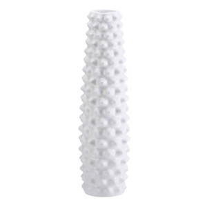 Vaza flori ceramica alba 13,5 x 46 cm