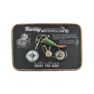 Ceas perete decor Motocicleta metal multicolor III 45 x 30 x 7 cm