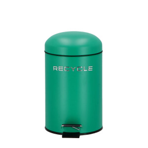 Cos gunoi cu pedala metal verde 17 x 25 cm, 3 L