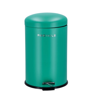 Cos gunoi cu pedala fier verde 29 x 44 cm / 20 L