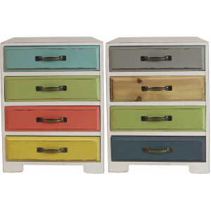 Set 2 comode lemn multicolor  23 x 17 x 31 cm