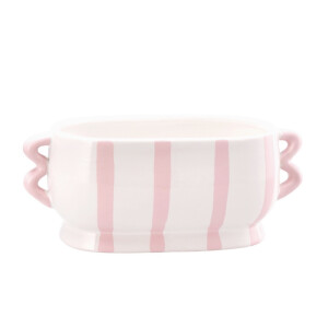 Ghiveci flori dolomit roz alb 30 x 14,5 x 13 cm