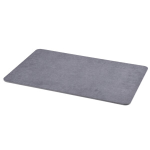 Covoras baie antiderapant diatomit gri 40 x 60 cm