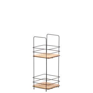 Raft pardoseala 2 polite fier bambus 16,5 x 15,5 x 40 cm