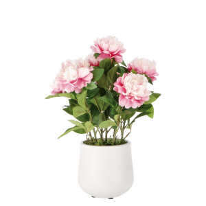 Floare artificiala roz verde in ghiveci 23 x 67 cm