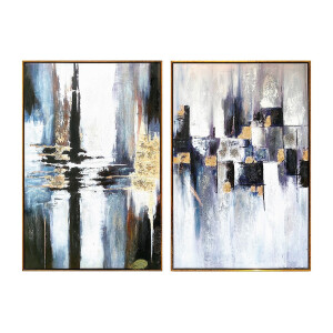 Set 2 tablouri canvas abstract 60 x 90 cm