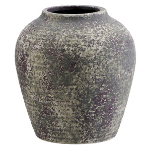 Vaza flori teracota neagra bej 20,5 x 22 cm